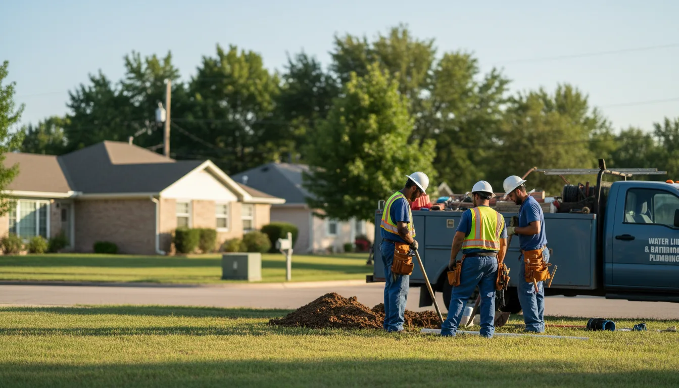Residential water line and bathroom plumbing service in Midlothian, MD